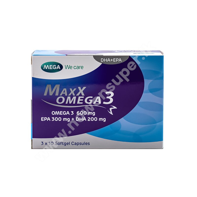 MEGA Maxx Omega 3 30 Capsules - Now On Super