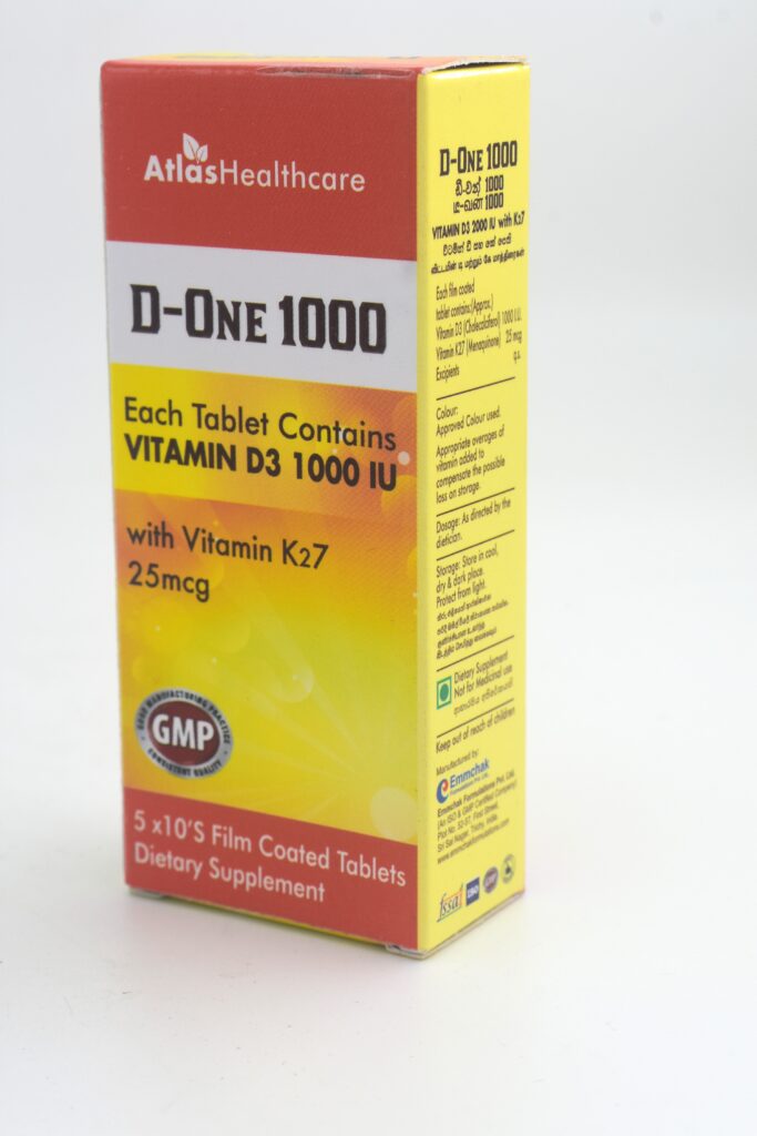 VITAMIN D3 1000 IU (D-ONE 1000) - Now On Super