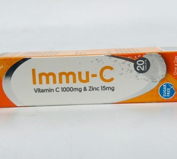 IMMU-C Vitamin c 1000mg & zinc 15mg (20 tablets)
