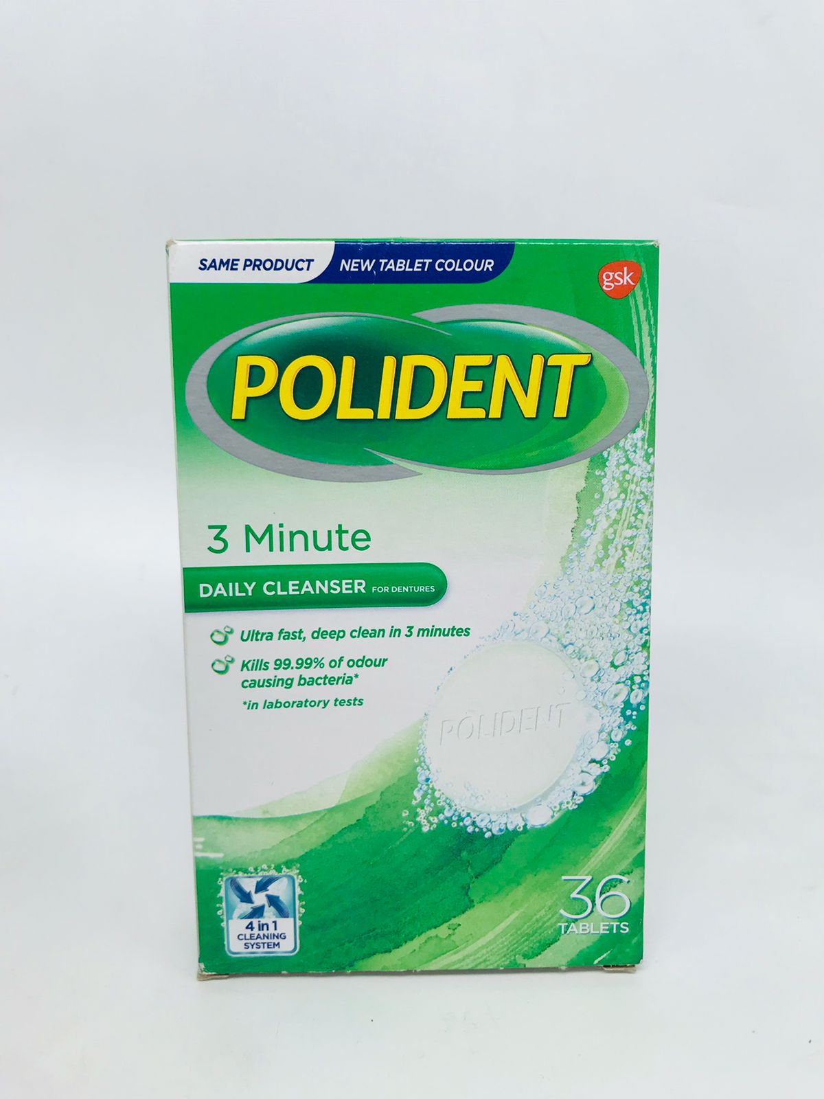 Polident daily cleanser 
(36 tablets)
